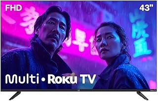 Multi roku tv 43" smart dled fhd wi-fi 3 hdmi alexa e google home