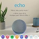 Amazon Echo, Alexa haut-parleur avec son haut-de-gamme, Idéal pour les grandes chambres, les salons et les cuisines, Conçu pour Alexa+, Twilight Blue