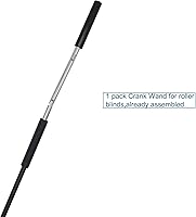 Vista 5 de Varita de manivela de metal de repuesto universal para persianas exteriores (negro)