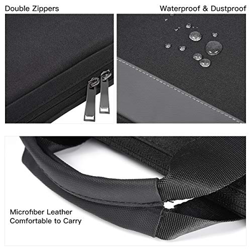 14 15 Inch Waterproof Laptop Sleeve Men Women TSA Briefcase for MacBook Pro 14 M4/M3/M2/M1, Macbook Air 15 M4/M3, Dell Inspiron 14/XPS 15, Lenovo Acer HP ASUS Chromebook 14 Carring Case, Black