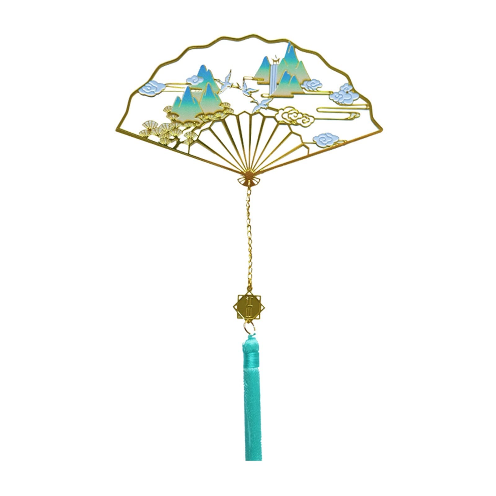 Signet Fan Bookmark Copper Hollow Bookmark avec Glands Cadeaux for Les lecteurs Femmes et Enfants signets pour Hommes Femmes