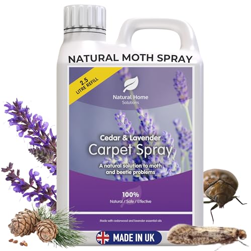 Natural Carpet Moth Beetle Killer Cedar & Lavender Treatment For Larvae Cockroaches Silverfish Spiders Ants Bed Bugs Lice Ticks Fleas Made in the UK