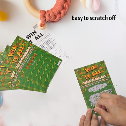 HAMUIERS Pregnancy Announcement Scratch Off Fake Lottery Tickets, Surprise Pregnancy Reveal to Parents, Baby Announcement Ideas Card, Pregnancy Announcement for Grandparents Future Dad or Friends, 6 Pack - Thumbnail 3