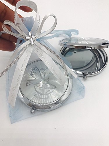Yrp 12 Pcs Baptism Compact Mirror Favor - Bautizo Recuerdos / First Communion / Holy Spirit Makeup Compact Mirror #TOP8