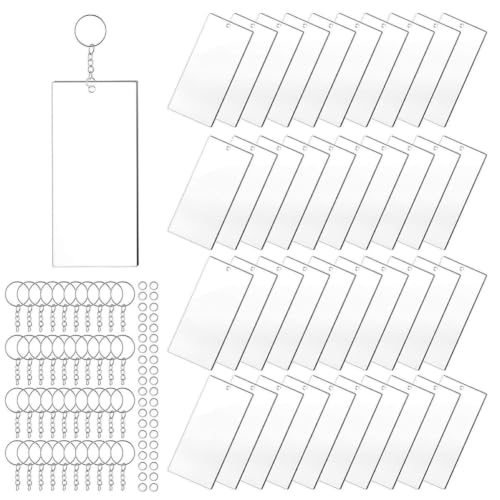 Llavero acrílico rectangular con aluminio resistente para decorar bolsos 2