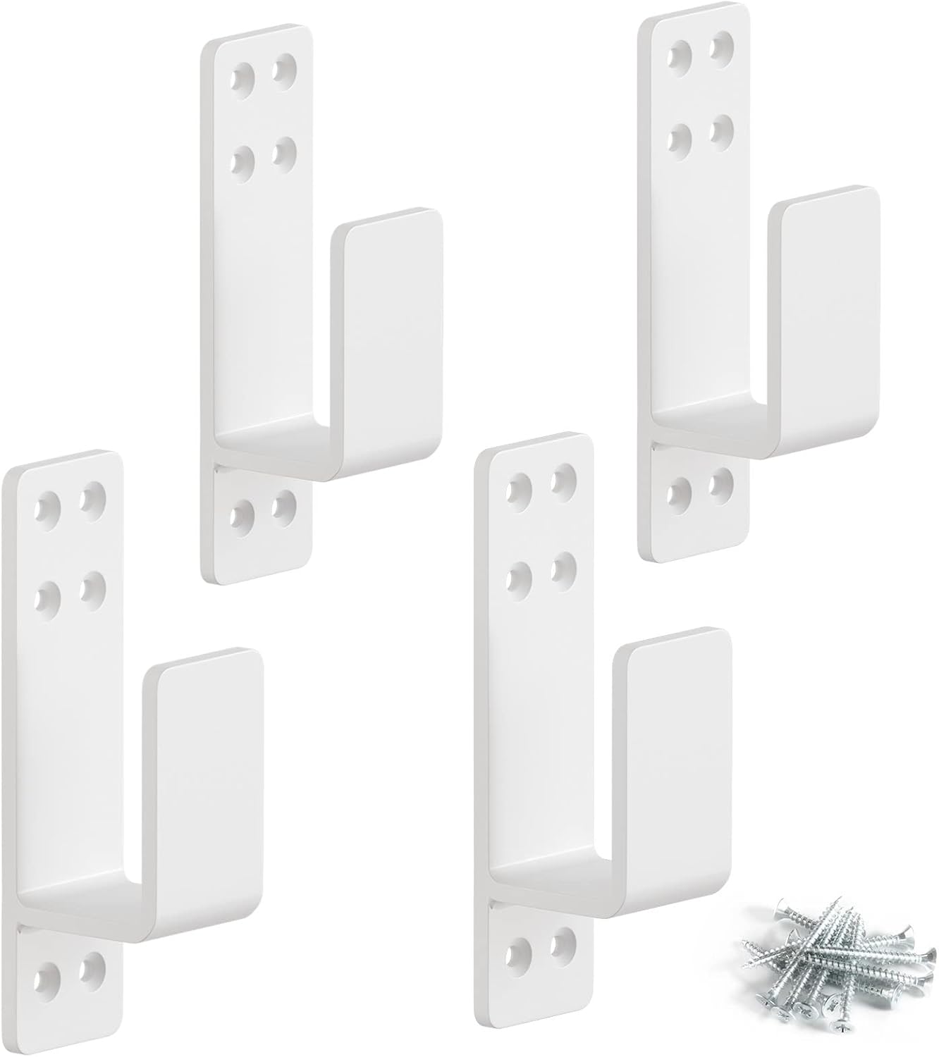 AMZFINE 2x4 Door Barricade Brackets Heavy Duty 4pcs Door