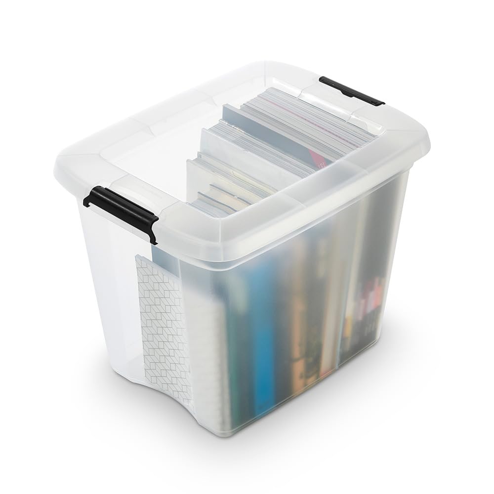 Kreher Aufbewahrungsboxen Robust Store mit Deckel in Transparenter Ausführung. In verschiedenen Größen (wählbar). Aus robustem Kunststoff. (2er 115 L)