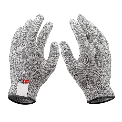 ERETYRET Guanti Resistenti Al Taglio Di Grado 5 Protezione Di Sicurezza For Il Taglio Del Vetro Resistente Ai Graffi For Giardinieri Guanti Antitaglio Vestibilità Comoda(S 20CM)