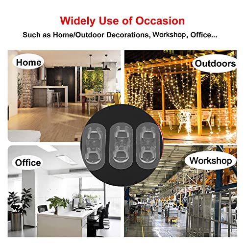 Conjunto de 40 Abraçadeiras Sem furação: Cabos Autoadesivos Compactos, Leves e Fáceis de Usar (Trans