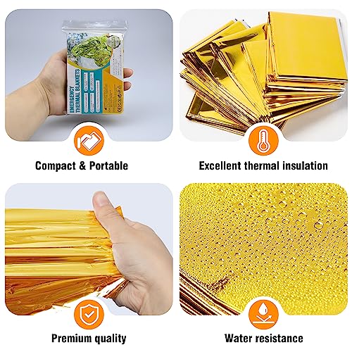 General Medi Emergency Blanket (12-Pack), Emergency Gold Foil Blanket– Perfect for Outdoors, Hiking, Survival, Marathons or First Aid - Thumbnail 4
