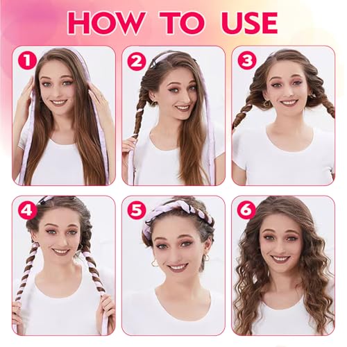 CLDURHGE Diadema Rizadora Sin Calor – Logra Rizos Perfectos con nuestros Rulos Calientes para el Pelo y Kit de Rizadores de Cabello Sin Calor, el Conjunto para una Onda sin Calor y un Blowout sin - imagen 5