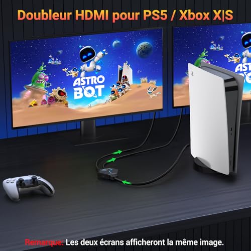 KiWiBiRD Splitter HDMI 2 Sorties, doubleur HDMI 4K@30Hz – vue 6