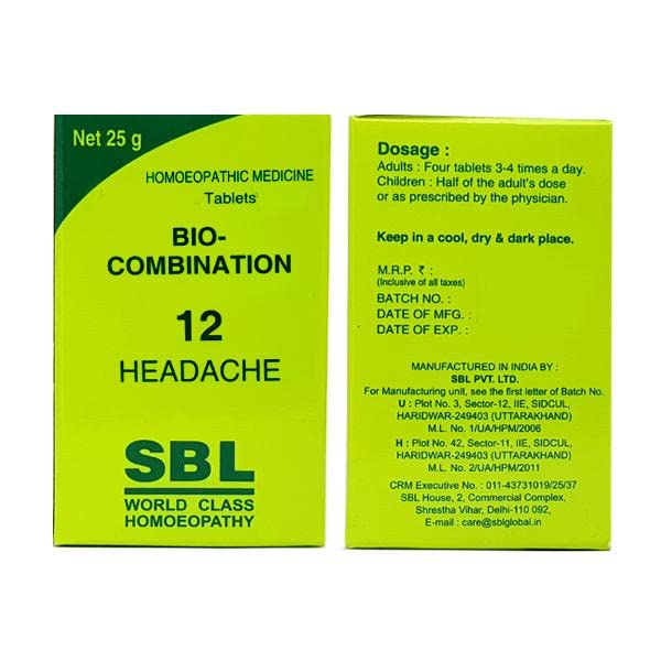 SBL's Bio-Combination 12 No. Tablets - 25 gm (Pack of 2)