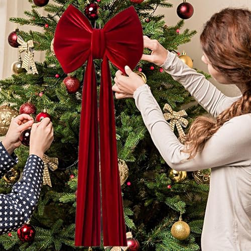 Lazo grande para árbol de Navidad y decoración exterior reutilizable 4