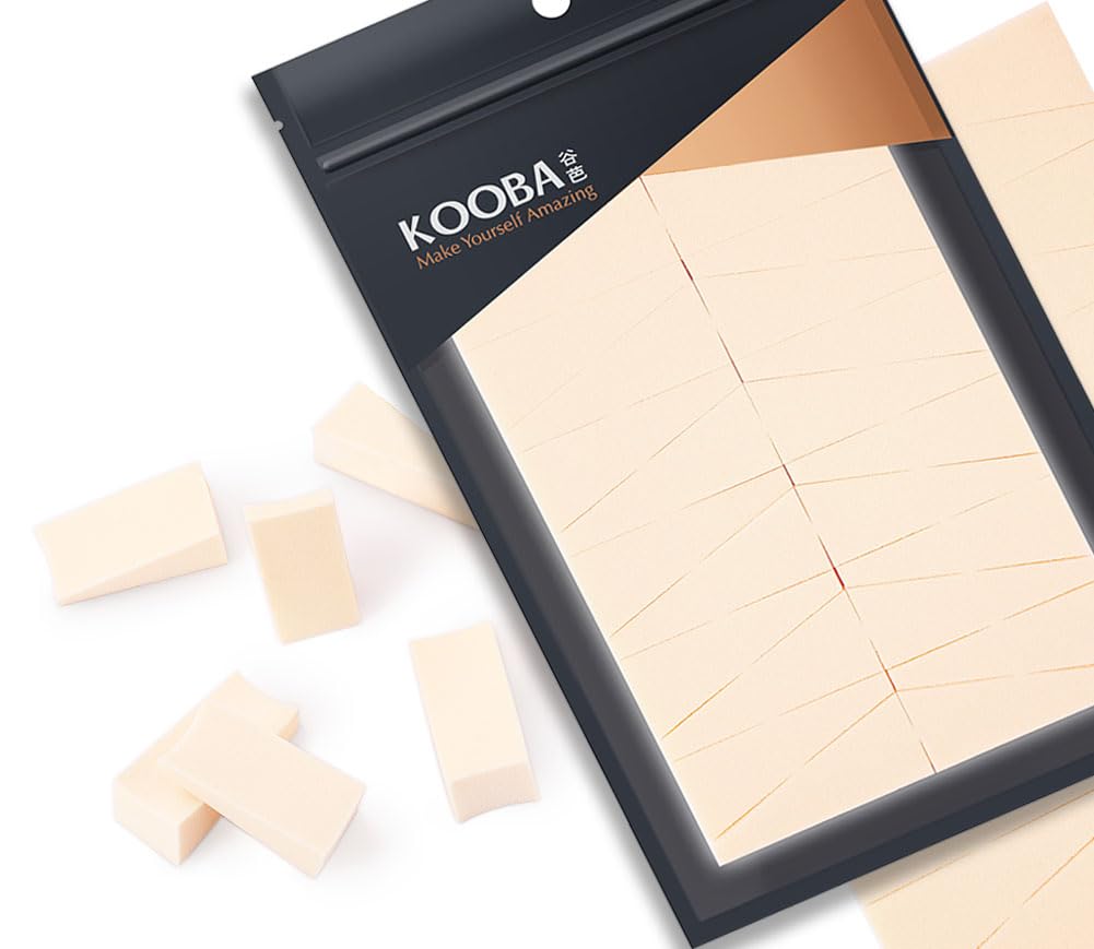 OWLFAVO 48pcs Makeup Cosmetic Wedges Sponges Triangle Latex Free Disposable Beauty Foam Powder Blender Applicator Facial Puffs for Flawless Foundation