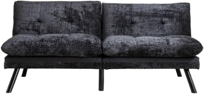 Convertible Sofa Bed Futon Sets Loveseat Breathable Adjustable Lounge Couch with Metal Legs