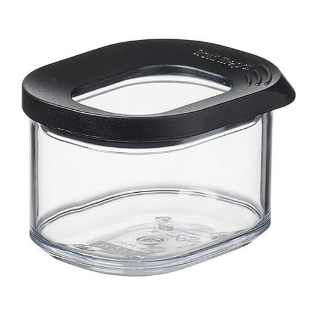 Mepal Transparente Vorratsdosen mit Deckel Mini - Lebensmittelbehälter Rechteckige - Küchenorganizer & Aufbewahrungsbox aus Kunststoff - Vorratsbehälter Luftdicht & Stapelbar - 175 ml - Black