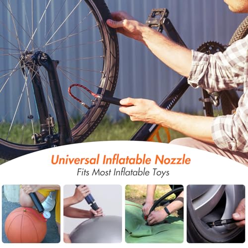 Fahrradventil Adapter Set, 34 Stück Fahrrad Ventiladapter Ventil Adapter, Französisches Ventil Adapter, Autoventil Adapter, Kompressor Ventil Adapter, Flickzeug Fahrrad, Luftpumpe, Ballnadel (C)