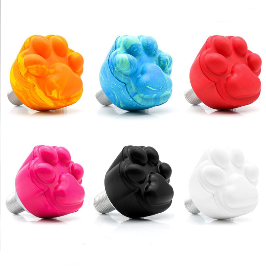 Yidome 2 Pack Toe Stops Roller Skates Rubber Brake Block 82A Cat Paw Toe Stoppers for Quad Skates Replacement Skate Accessories(Black)