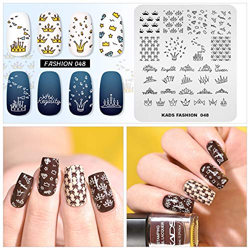 Alexnailart Nagel Kunst Stempel Schablonen Krone Vorlagen Stempeln Teller Maniküre Druck Werkzeug – Bild 3