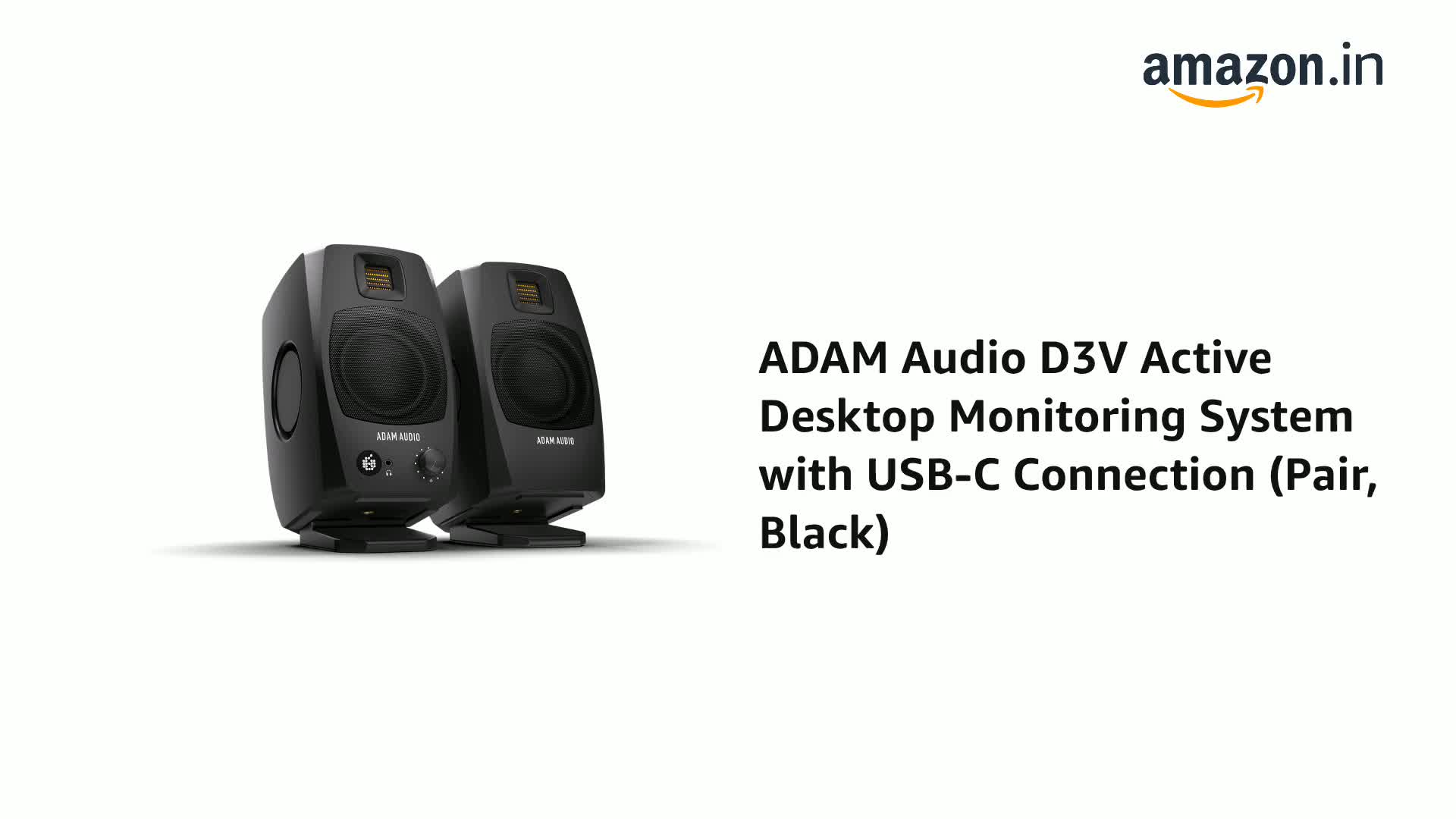ADAM Audio D3V Active Desktop Monitoring System with USB-C