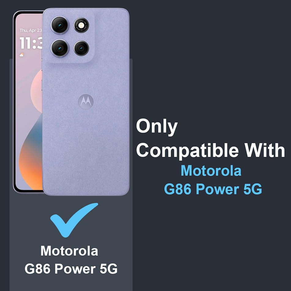 Image of Fashionury Crystal Clear Case for Motorola G86 Power 5G | Yellowing Resistance | Transparent TPU Silicone | Raised Camera Lips | Slim Transparent Cover