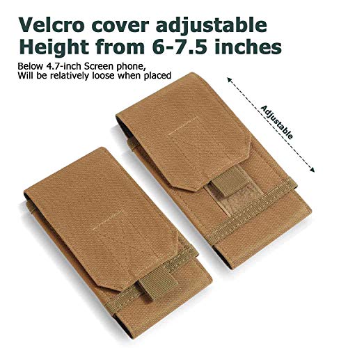 Dounto Tactical Phone Holster Large Belt Phone Pouch Molle Carrying Cover Case For Less 6.5" Phone #TOP2