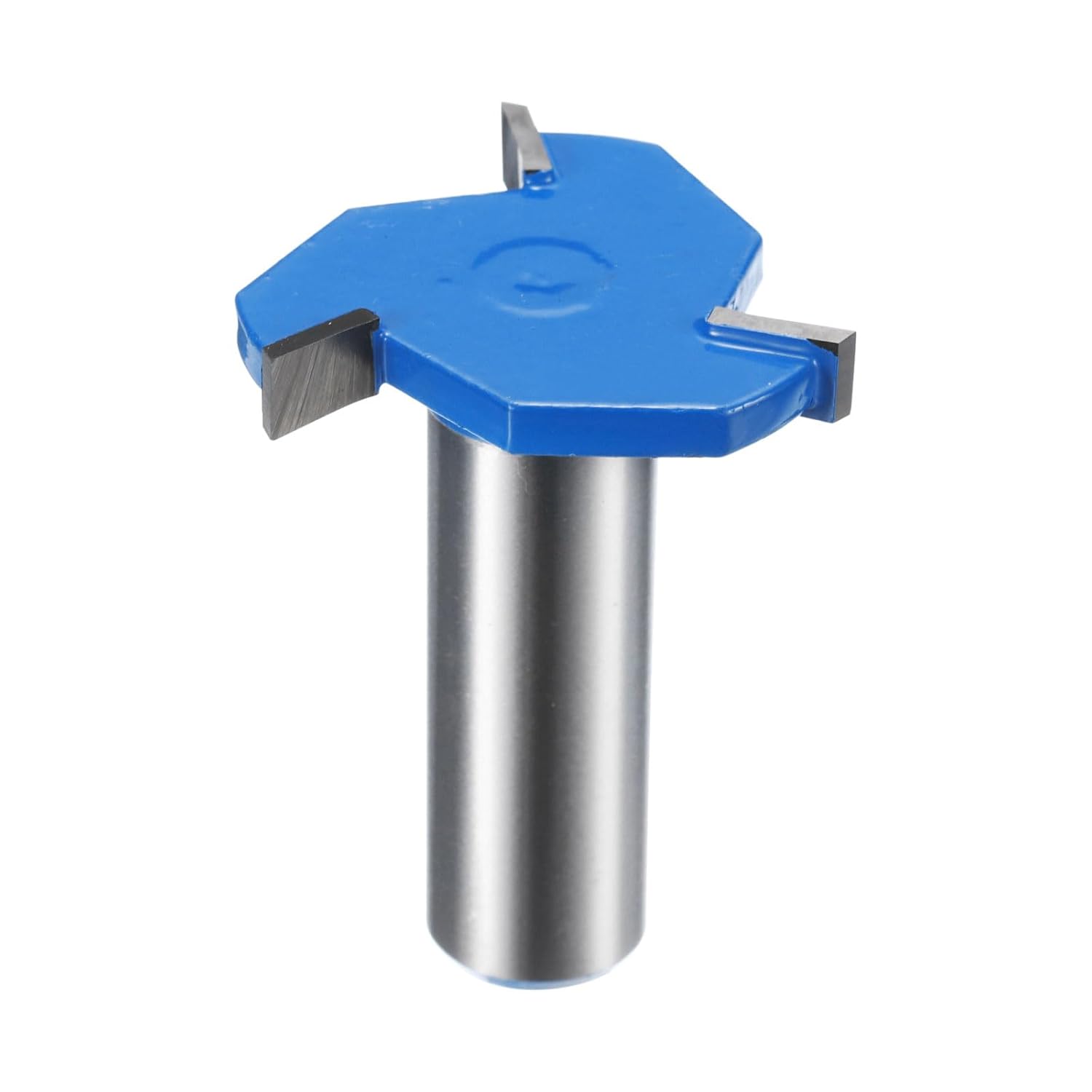 HARFINGTON T Slot Cutter Rabbet Router Bit 15/32" (12mm) Shank 1-13/32" (36mm) x 1/5" (5mm) 3 Wing Carbide Slotting Cutter Rabbeting Slab Flattening Router Bits for Wood