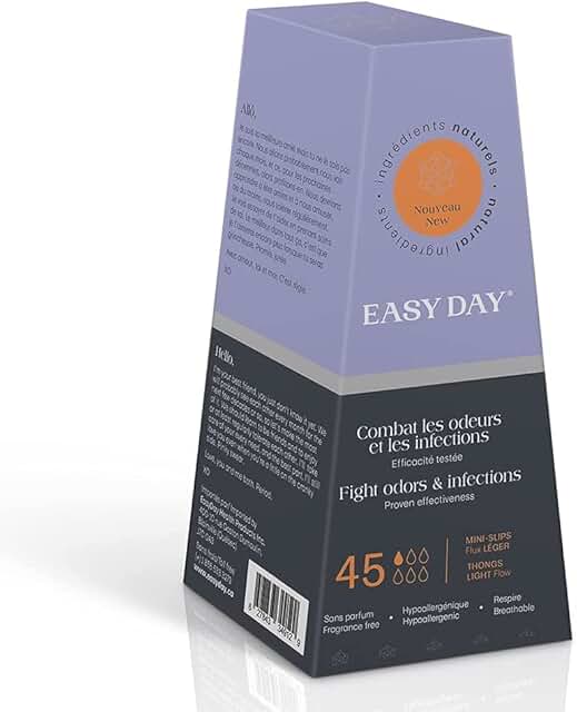 EasyDay Thongs Unscented, Odour Free, Because You are Busy - 45 Count Pack