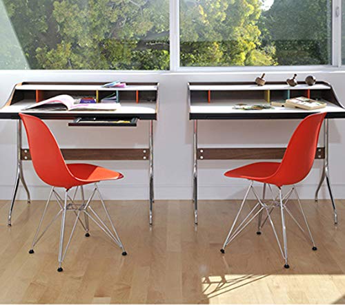 Herman Miller DSR.47ZEE8 Eames Plastic Shell Chair, Red, Wire Base - Thumbnail 2