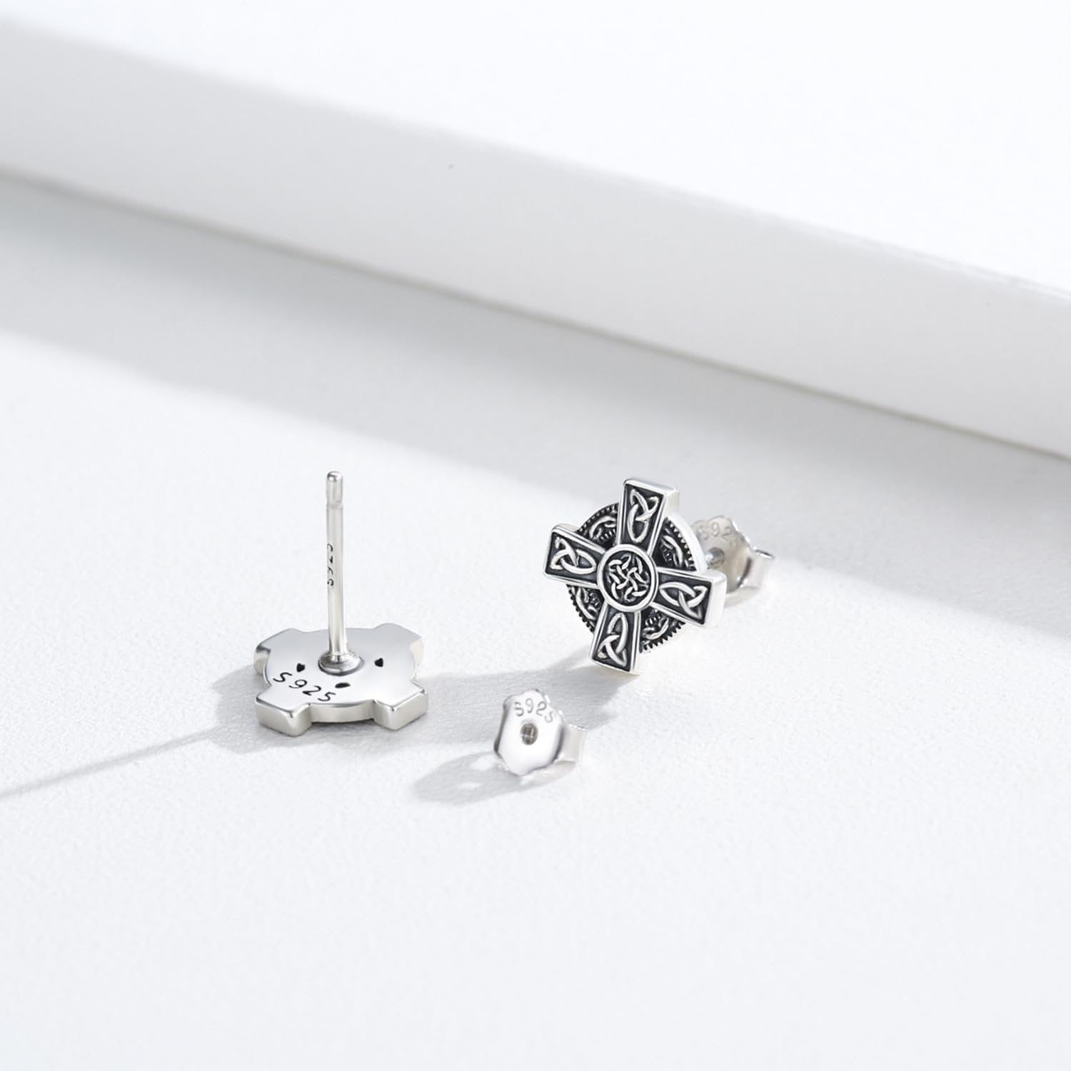 925 Sterling Silver Small Earrings Animal/Celtic Knot/Moonstone/Om Jewelry Gift for Men Women - Image 2