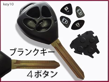 Amazon Key 010 ブランクキー トヨタ 対応 4ボタン タイプ 鍵の折れ 割れ 交換 に 合鍵 スペアキー アイシス ヴォクシー ノア エスティマ シェンタ ポルテ アルファード等 キーレス キーケース キーホルダー 車 バイク