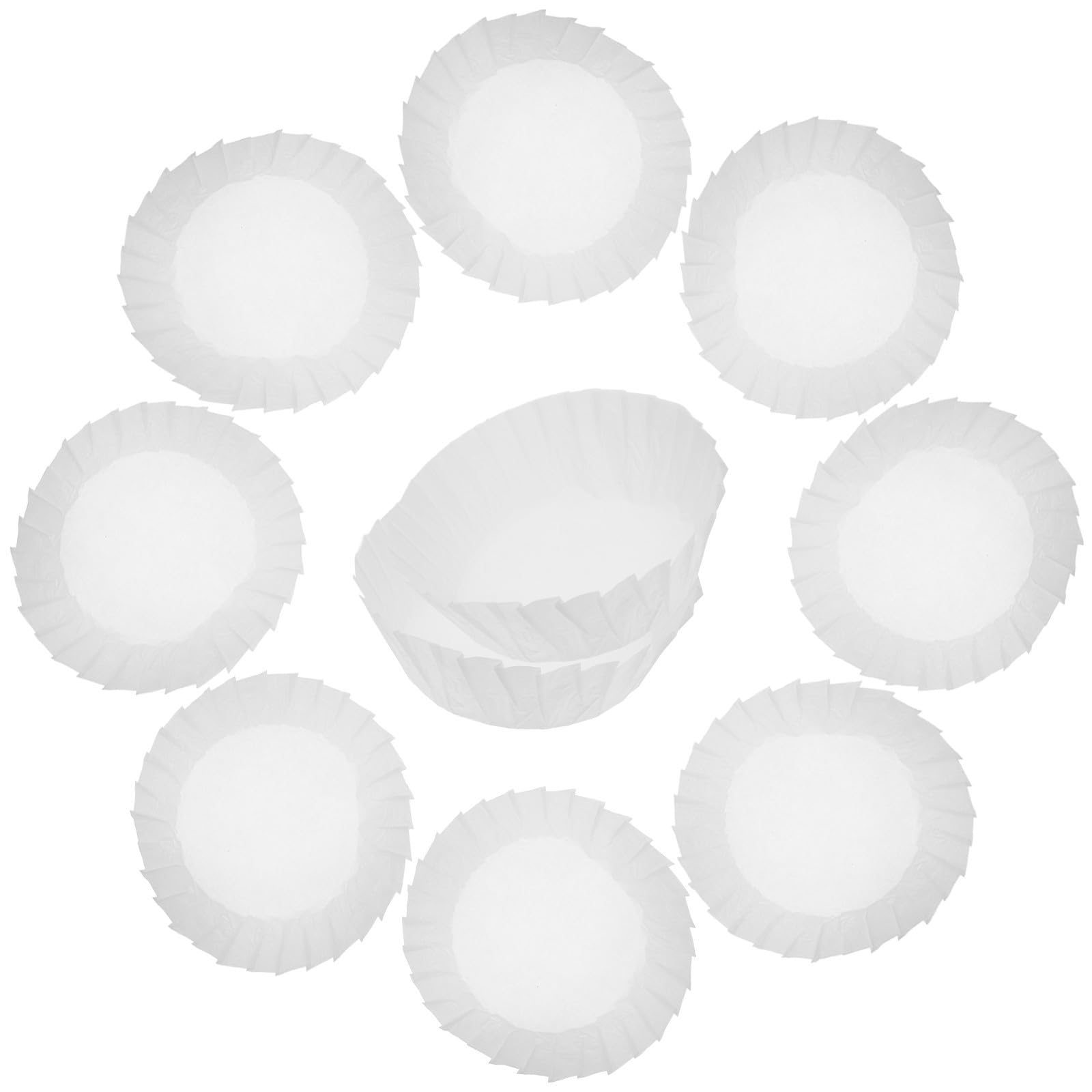 Cápsulas de papel para cupcakes blancas y resistentes al aceite para moldes de repostería