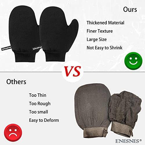 Thickened Exfoliating Glove,Enesnes Exfoliating Back Scrubber For Shower,Korean Exfoliating Mitt,Special Dead Skin Remover And Exfoliator For Body,Great For Spray Tan Removal Or Keratosis Pilaris #TOP4