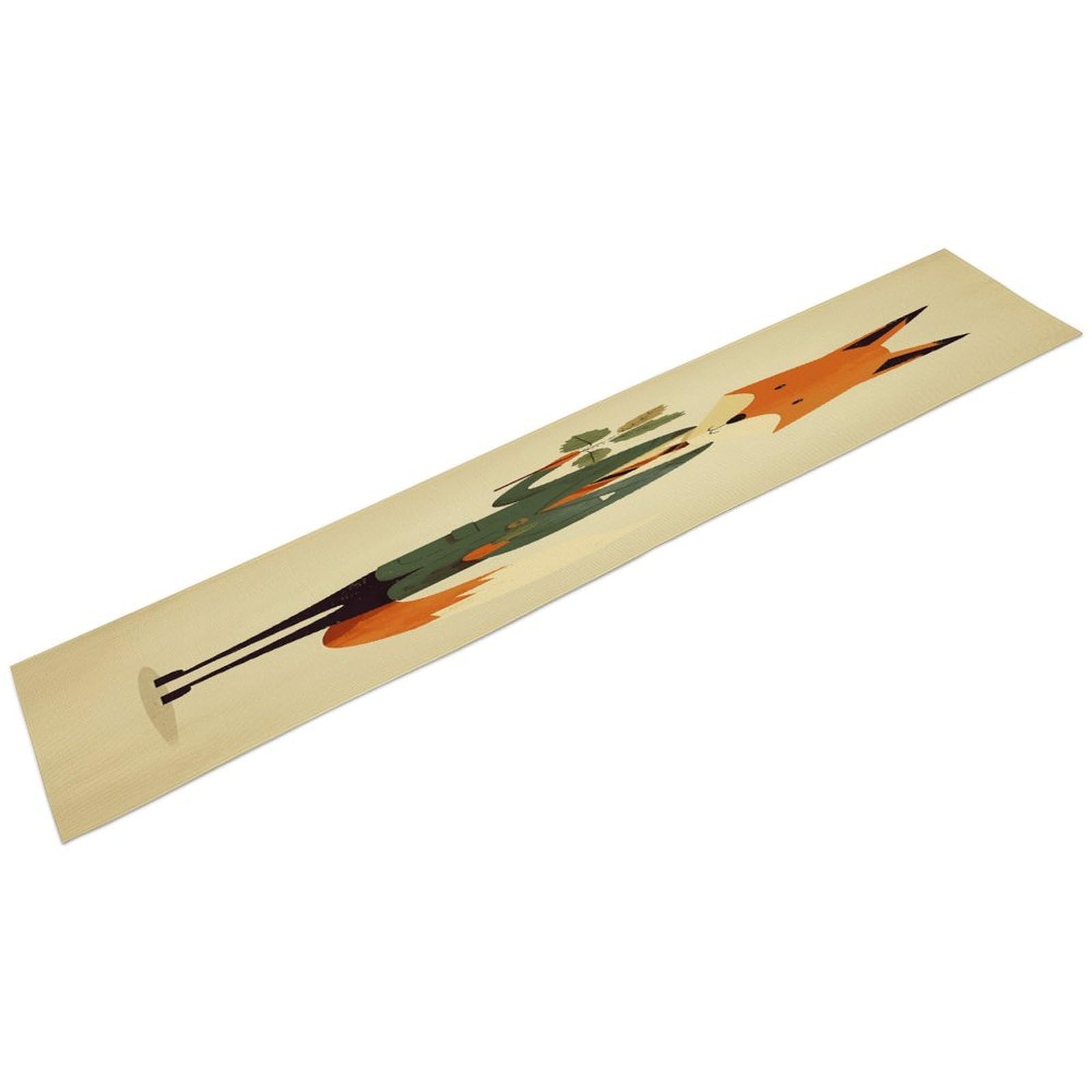 Btcowzrv Style Holding A Leaf Linen Table Runner 72.4 Inches Long, Machine Washable Table Runner For Party Kitchen Dining Table Coffee Holiday Party Decor, 13.4"X72.4"