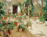 meifren y roig  Courtyard Eliseu Meifren Innenhof Blumentöpfe plantas jardín verano B A3 01654