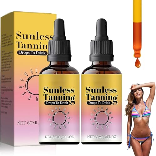 Sunless Tanning Drops, 2PCS Gotas Autobronceadoras Sin Sol, Gotas...