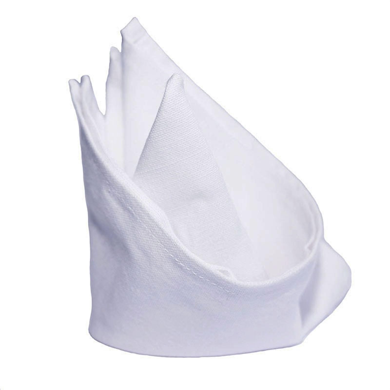 Servilletas de Tela, Servilletas Poliester Blancas 30x30cm-50x50cm(White 45x45cm)