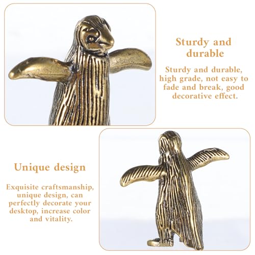 Estatuas Vintage de Pingüinos de Latón, Set 2 Piezas miniatura 5
