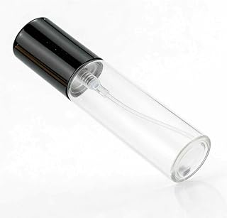 50 Pack Refillable Mini Perfume Spray Bottles 10Ml Glass Travel Perfume Atomizers with Leakproof Nozzle for Perfume Essential Oils Fragrances (Black)