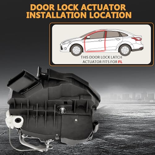 Image of Front Left Driver Side Door Lock Actuator Compatible for Ford Focus 2012 2013 2014 w /Anti-Theft Package CM5Z54219A65H CM5Z54219A65K CP9Z54219A65D F1EZ54219A65K