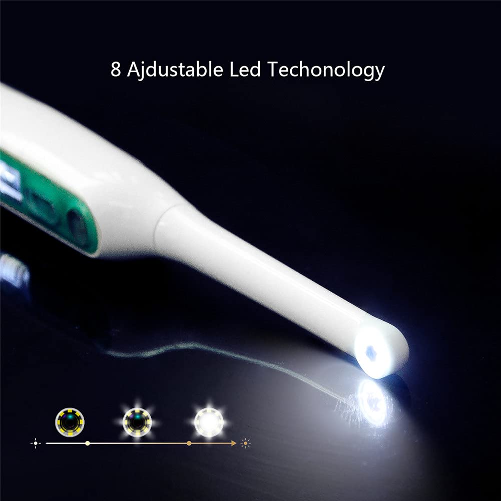 Endoscopio senza fili, endoscopio intraorale con 8 luci a led WiFi wireless telecamera dentale ispezione per dentista orale in tempo reale video strumenti dentali