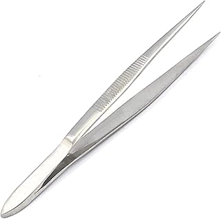 G.S Micro-fine Tip Stainless Steel Tweezers Forceps Great For Removal Of Ingrown Hairs, Stitches, Ticks
