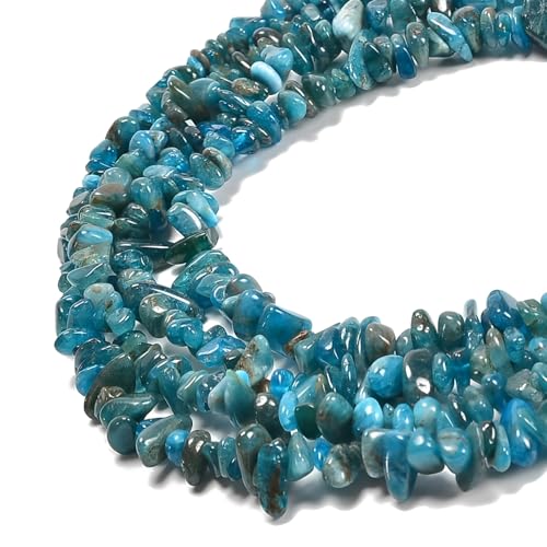 Image of 5-8mm Blue Apatite Chips Natural Chip Stone Beads for Jewelry Making