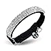 Yangbaobao Soft Velvet Safe Cat Bell Collar, Adjustable Mini Collar Bling Diamante with Bells, Safety Quick Release Collars Belt 11 inch for Small Dogs and Cats (Black)