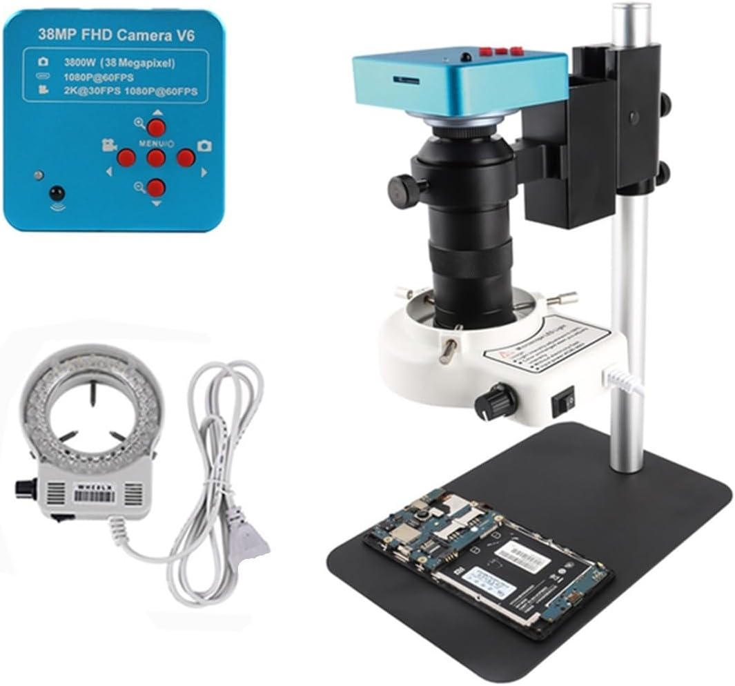 Lab Microscope Replacement Parts 1080P 48MP HDMI USB Industrial Digital Microscope Camera 130X 180X C Mount Lens