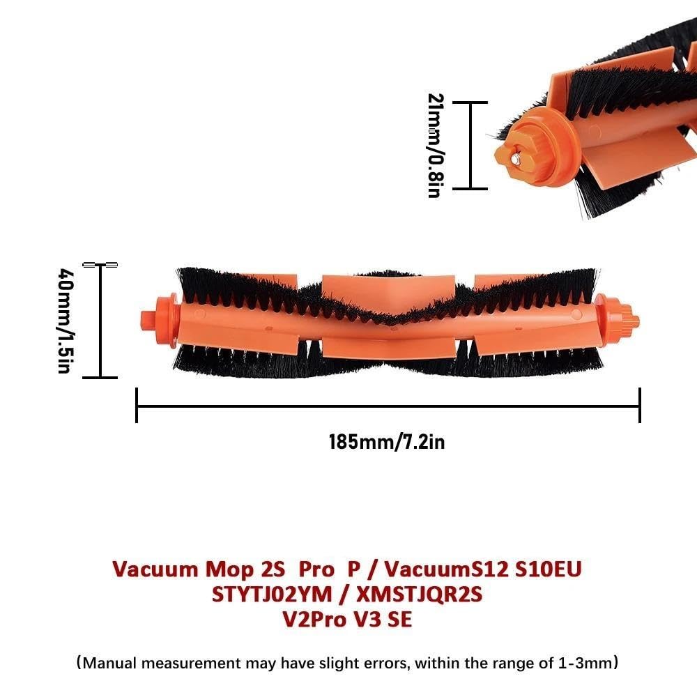 Roller Main Brush Cover For 2S/Mop Pro/STYTJ02YM/3C/2S/S10/S12/B106GL/T12(4pcs brush)