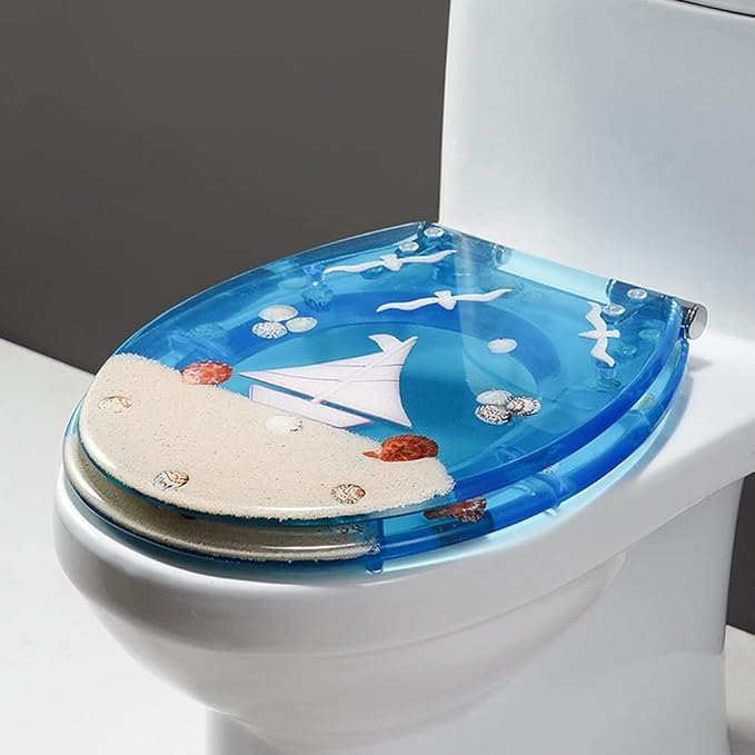 Elongated Resin Toilet Seat Quiet Soft Close Toilet Seats Premium Quick
