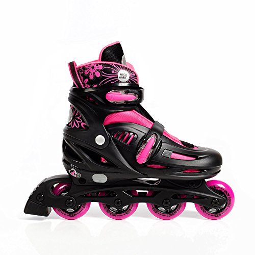 High Bounce Adjustable Inline Skate (Pink, Small (12-1) ABEC 5)