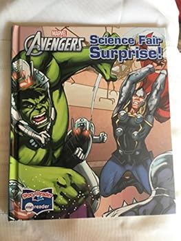 Hardcover Marvel Avengers Science Fair Surprise Book Works with ME Reader Hear this book read aloud! Book